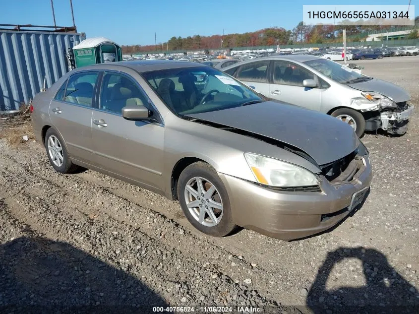 2005 Honda Accord 3.0 Ex VIN: 1HGCM66565A031344 Lot: 40756824