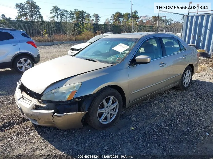 2005 Honda Accord 3.0 Ex VIN: 1HGCM66565A031344 Lot: 40756824