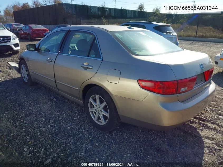 2005 Honda Accord 3.0 Ex VIN: 1HGCM66565A031344 Lot: 40756824