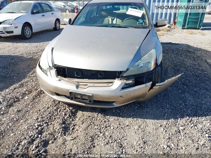 2005 Honda Accord 3.0 Ex VIN: 1HGCM66565A031344 Lot: 40756824