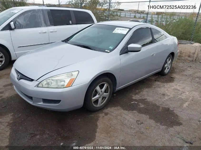 2005 Honda Accord 2.4 Lx Special Edition VIN: 1HGCM72525A023236 Lot: 40761033