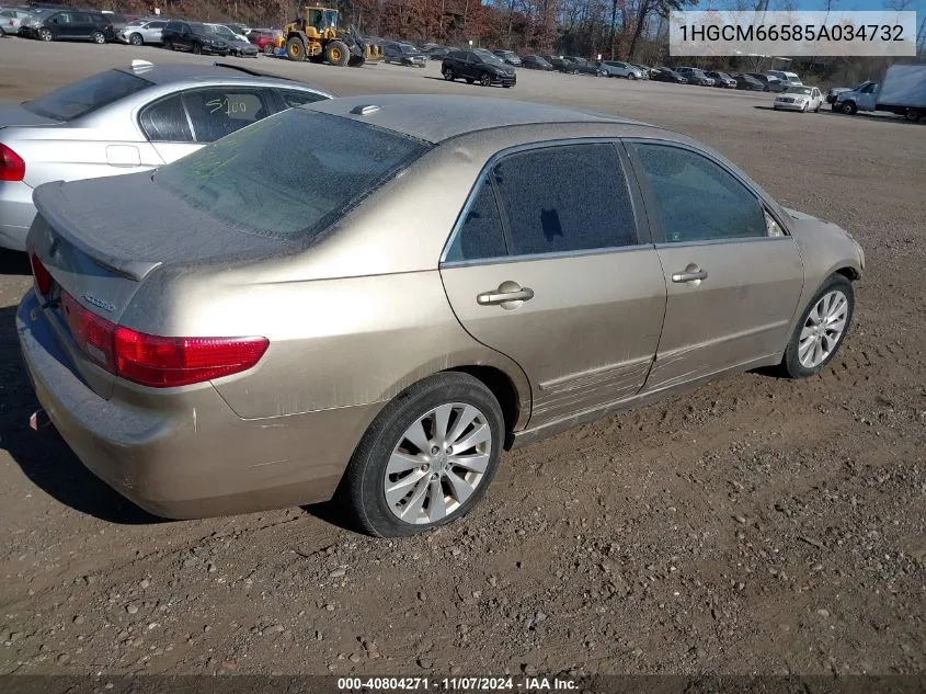 2005 Honda Accord 3.0 Ex VIN: 1HGCM66585A034732 Lot: 40804271