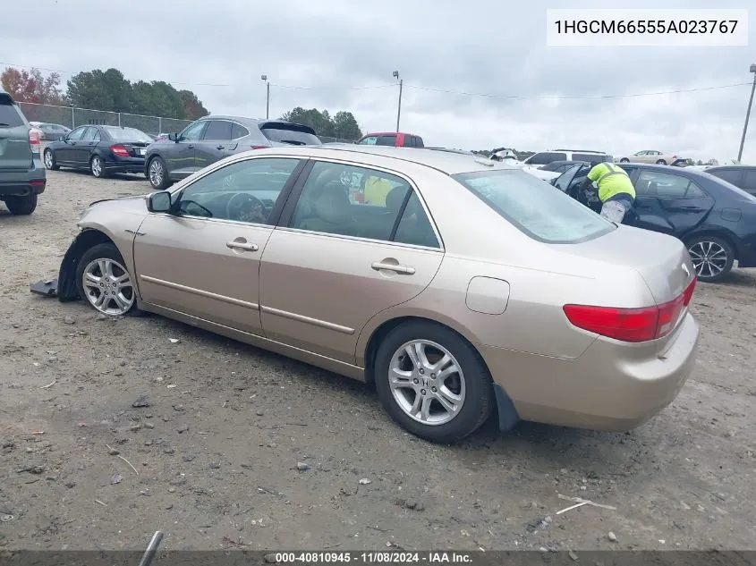 2005 Honda Accord 3.0 Ex VIN: 1HGCM66555A023767 Lot: 40810945