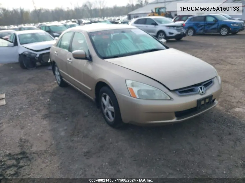 2005 Honda Accord 2.4 Ex VIN: 1HGCM56875A160133 Lot: 40821438