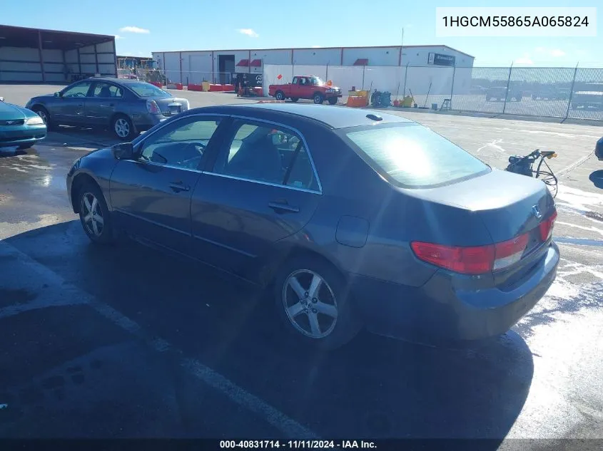 2005 Honda Accord 2.4 Ex VIN: 1HGCM55865A065824 Lot: 40831714