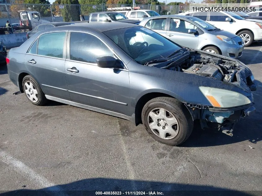 2005 Honda Accord 2.4 Lx VIN: 1HGCM56445A080656 Lot: 40835023