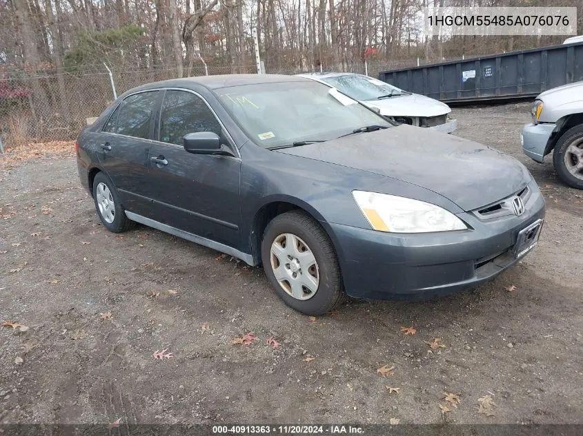 2005 Honda Accord 2.4 Lx VIN: 1HGCM55485A076076 Lot: 40913363