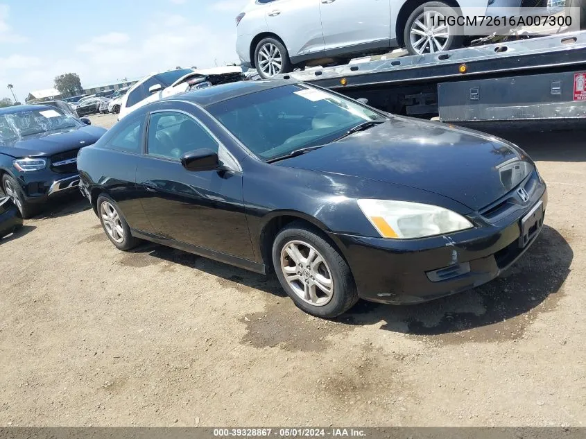 2006 Honda Accord 2.4 Ex VIN: 1HGCM72616A007300 Lot: 39328867