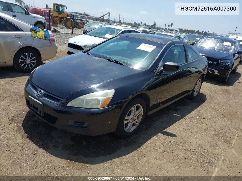 2006 Honda Accord 2.4 Ex VIN: 1HGCM72616A007300 Lot: 39328867