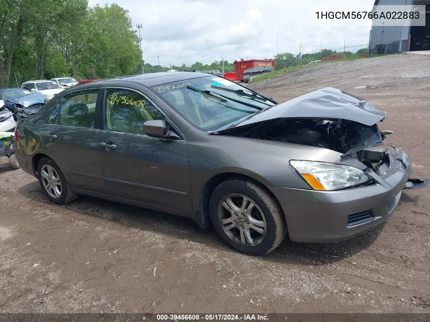 1HGCM56766A022883 2006 Honda Accord 2.4 Ex