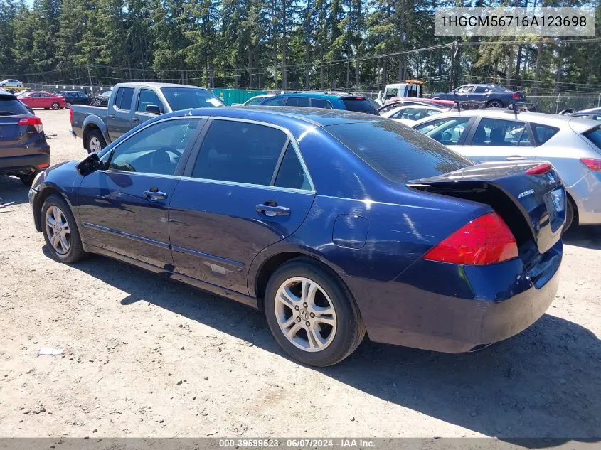 1HGCM56716A123698 2006 Honda Accord 2.4 Ex