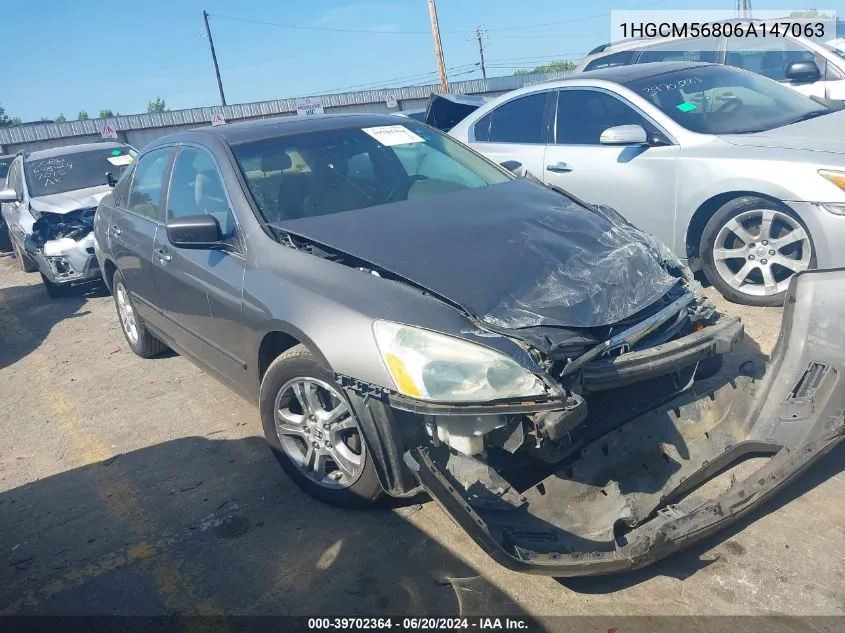 1HGCM56806A147063 2006 Honda Accord 2.4 Ex