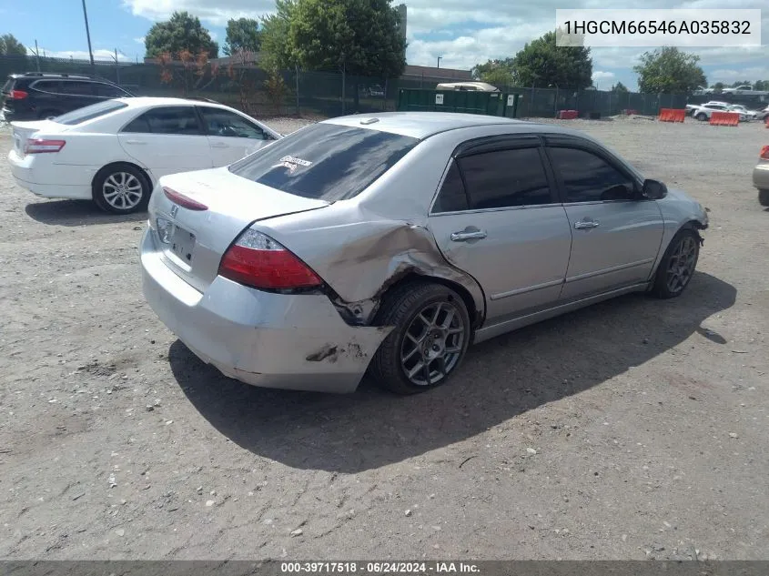 2006 Honda Accord 3.0 Ex VIN: 1HGCM66546A035832 Lot: 39717518