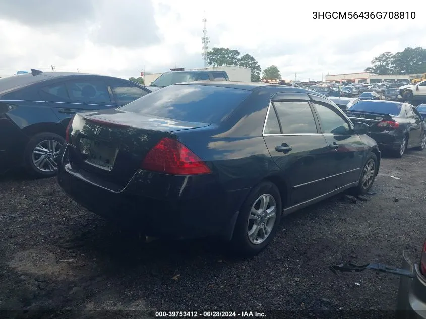 3HGCM56436G708810 2006 Honda Accord 2.4 Lx