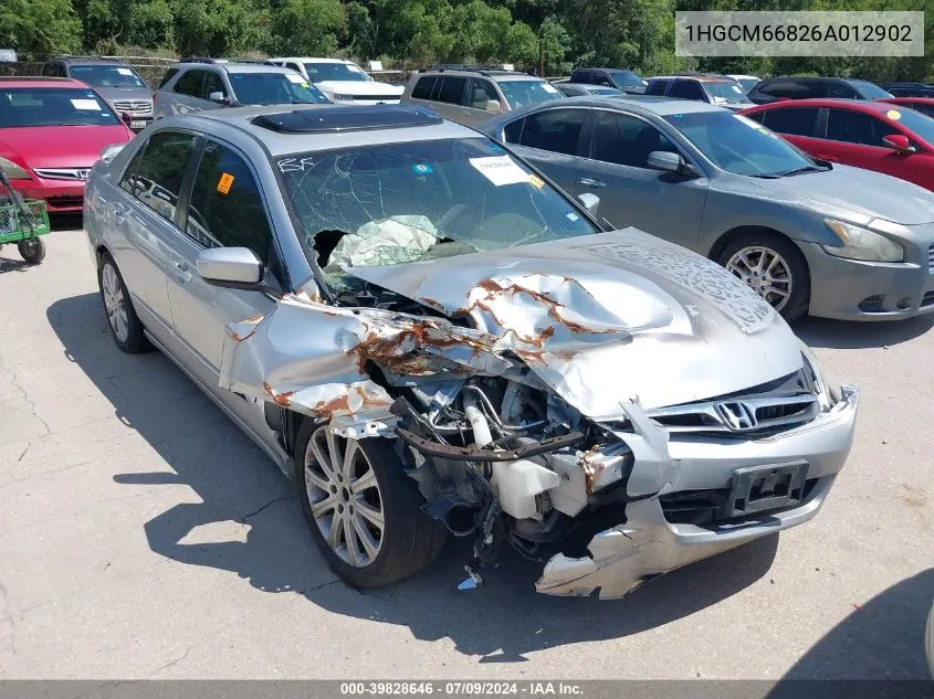 2006 Honda Accord 3.0 Ex VIN: 1HGCM66826A012902 Lot: 39828646