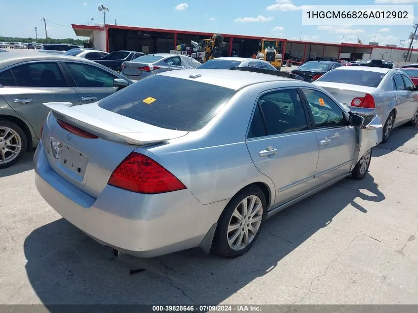 2006 Honda Accord 3.0 Ex VIN: 1HGCM66826A012902 Lot: 39828646