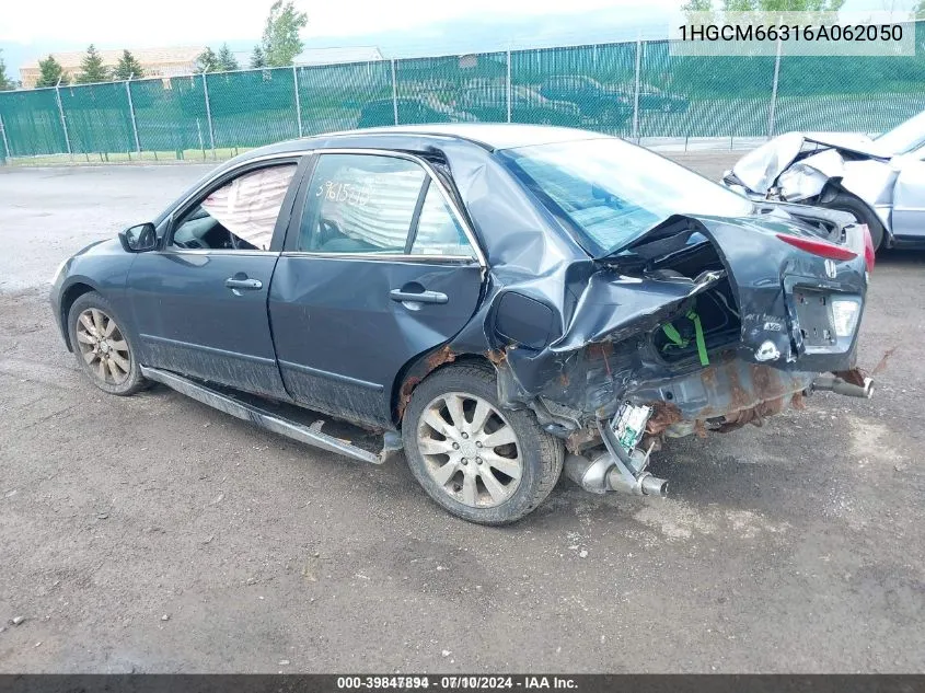 1HGCM66316A062050 2006 Honda Accord 3.0 Lx