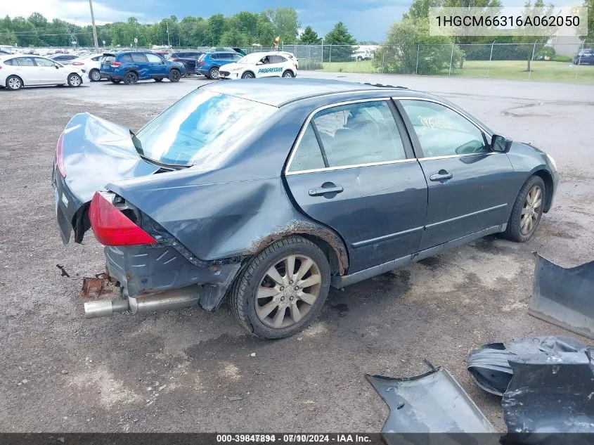 1HGCM66316A062050 2006 Honda Accord 3.0 Lx