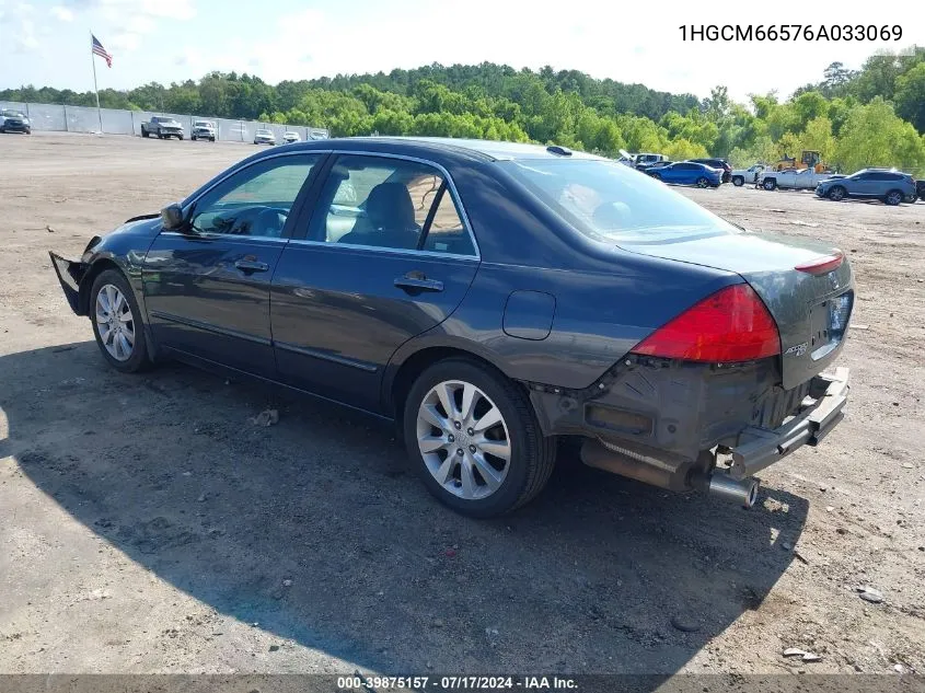 2006 Honda Accord 3.0 Ex VIN: 1HGCM66576A033069 Lot: 39875157