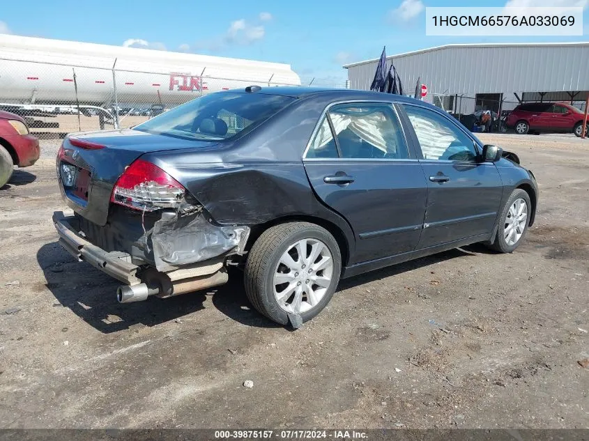 2006 Honda Accord 3.0 Ex VIN: 1HGCM66576A033069 Lot: 39875157