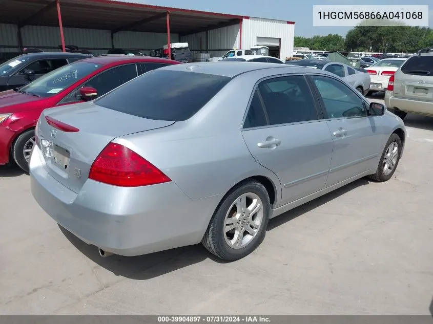 2006 Honda Accord 2.4 Ex VIN: 1HGCM56866A041068 Lot: 39904897