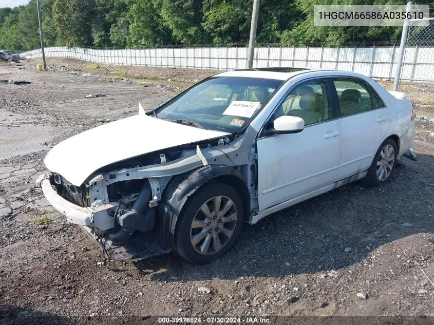 1HGCM66586A035610 2006 Honda Accord 3.0 Ex