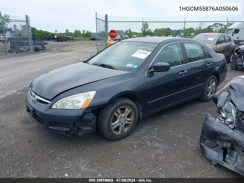 2006 Honda Accord 2.4 Ex VIN: 1HGCM55876A050606 Lot: 39979482