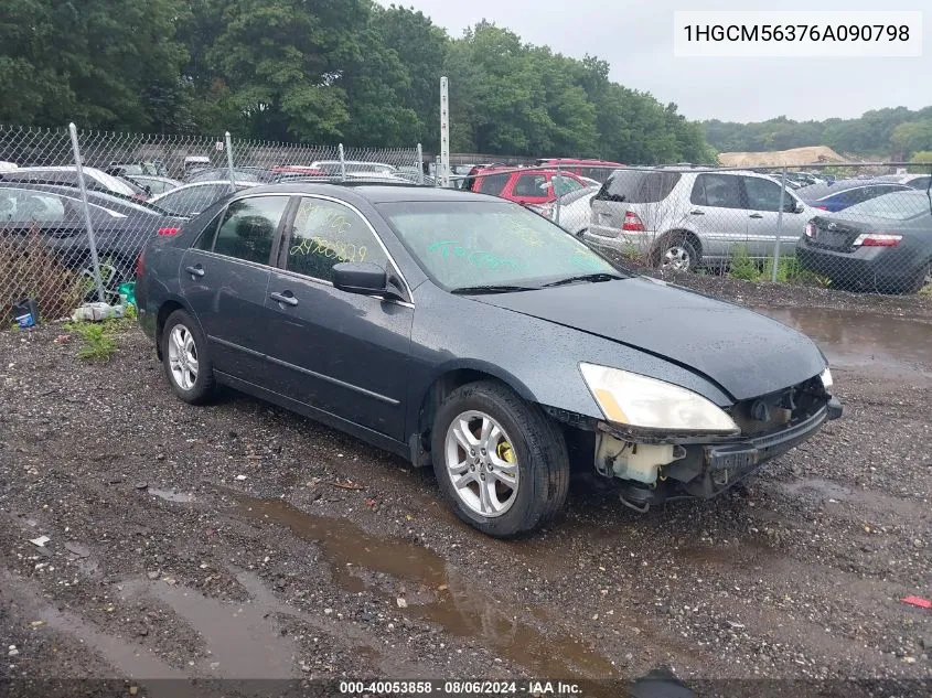 2006 Honda Accord Se VIN: 1HGCM56376A090798 Lot: 40053858