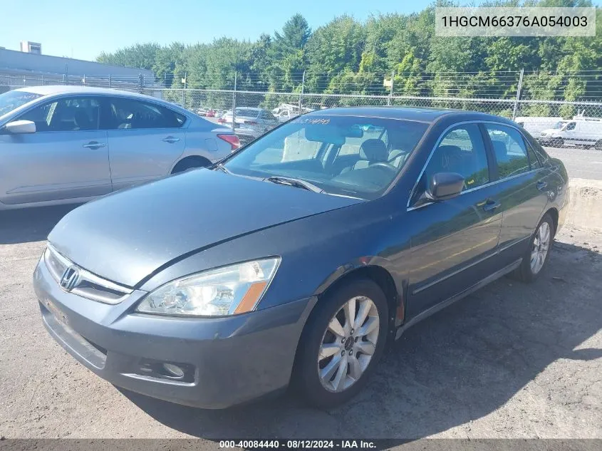 2006 Honda Accord 3.0 Lx VIN: 1HGCM66376A054003 Lot: 40084440