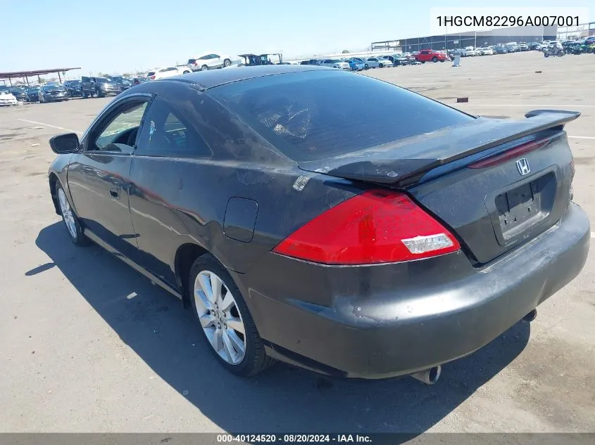 1HGCM82296A007001 2006 Honda Accord 3.0 Lx