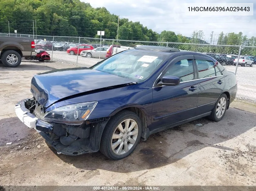 1HGCM66396A029443 2006 Honda Accord 3.0 Lx