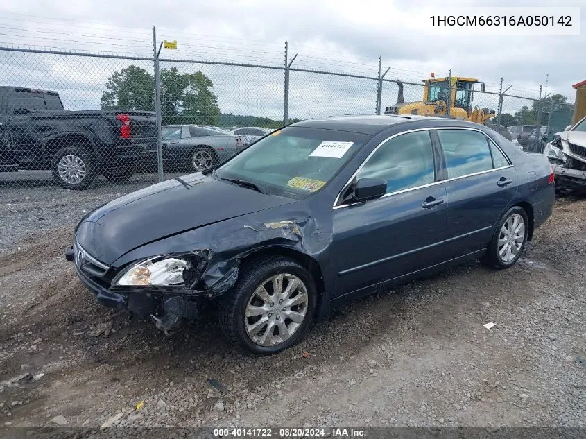 1HGCM66316A050142 2006 Honda Accord Lx