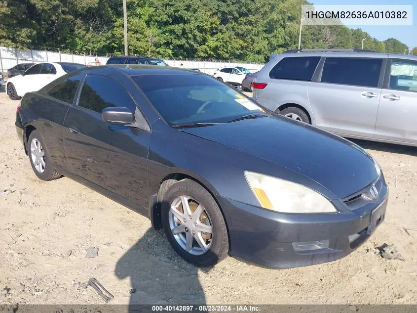 2006 Honda Accord 3.0 Ex VIN: 1HGCM82636A010382 Lot: 40142897