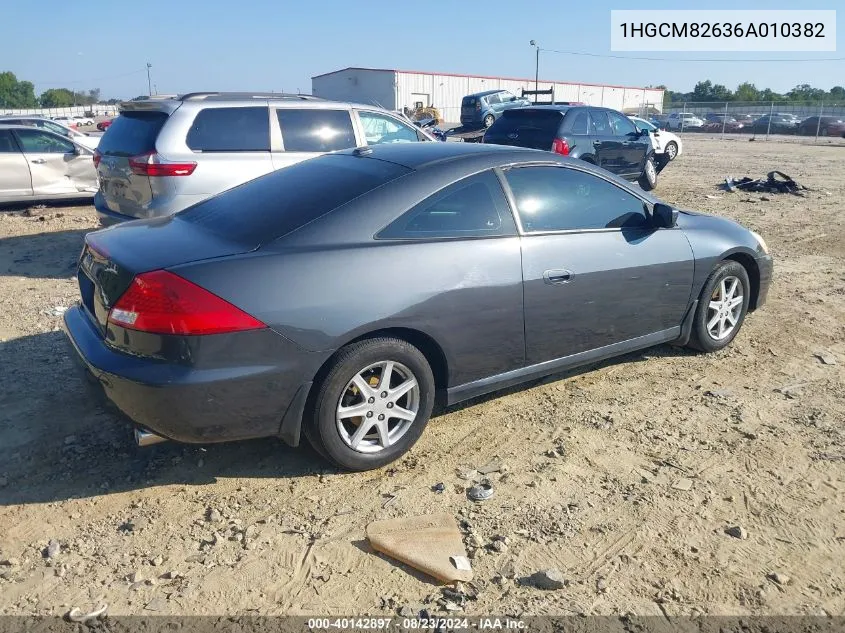 1HGCM82636A010382 2006 Honda Accord 3.0 Ex