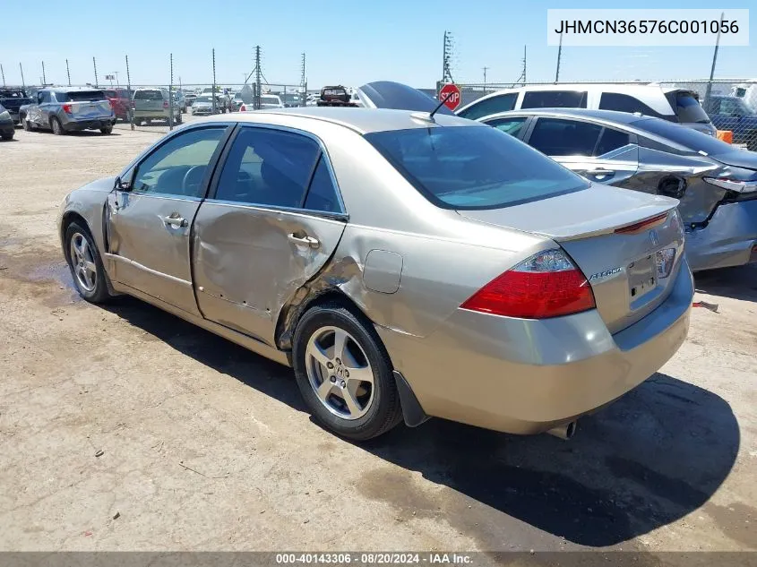 2006 Honda Accord Hybrid VIN: JHMCN36576C001056 Lot: 40143306