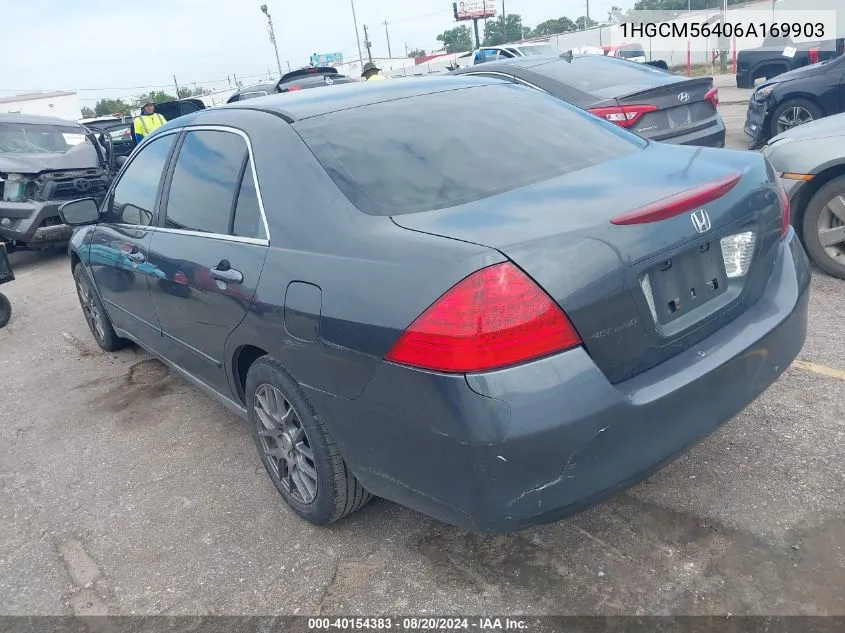 1HGCM56406A169903 2006 Honda Accord Lx