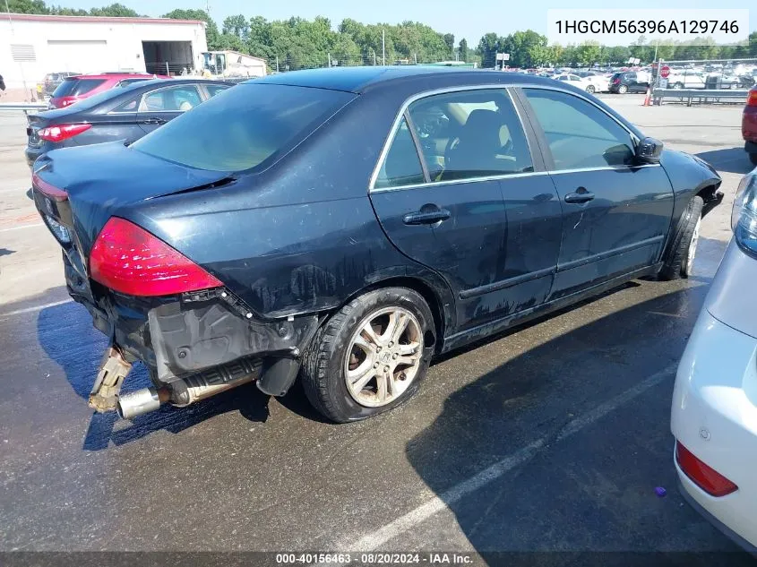 2006 Honda Accord 2.4 Se VIN: 1HGCM56396A129746 Lot: 40156463