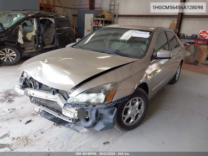 1HGCM56456A128098 2006 Honda Accord 2.4 Lx