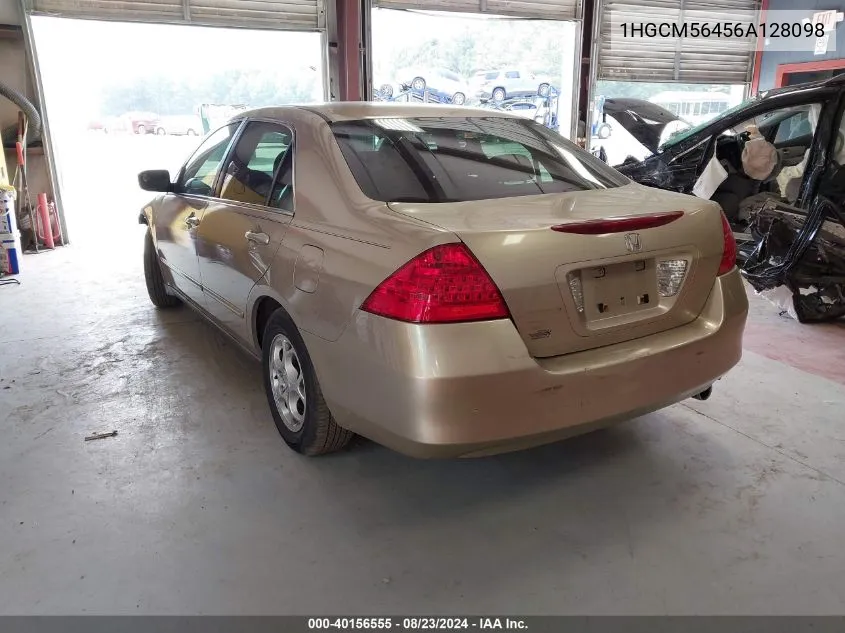 1HGCM56456A128098 2006 Honda Accord 2.4 Lx