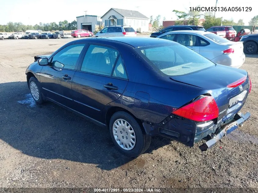 2006 Honda Accord 2.4 Vp VIN: 1HGCM55136A056129 Lot: 40172991