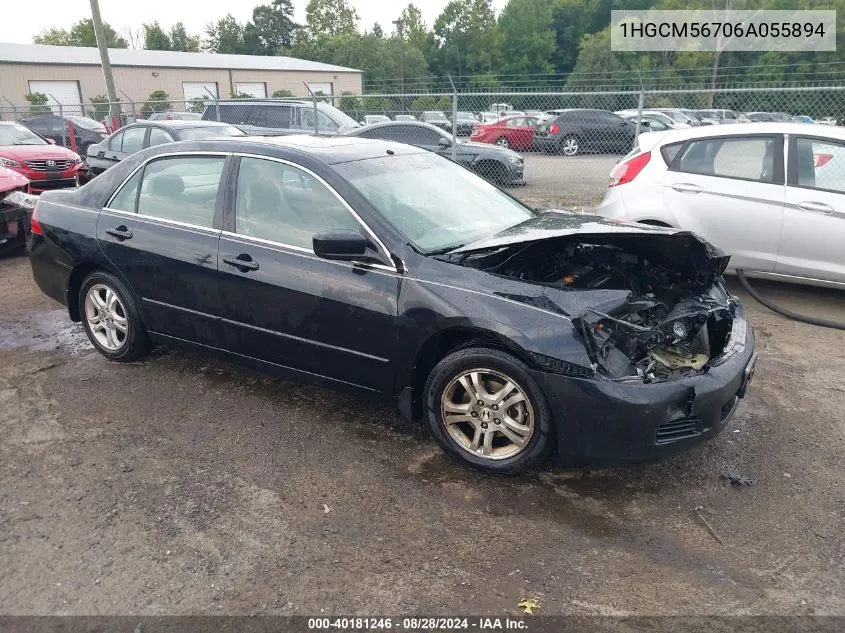 1HGCM56706A055894 2006 Honda Accord 2.4 Ex