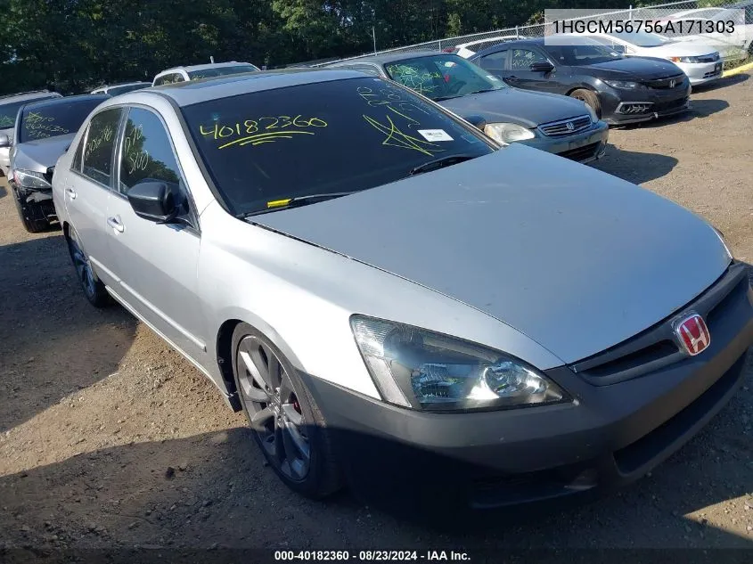 1HGCM56756A171303 2006 Honda Accord 2.4 Ex