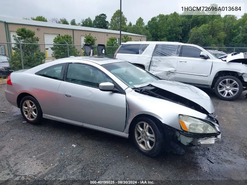 2006 Honda Accord 2.4 Ex VIN: 1HGCM72696A013684 Lot: 40195025