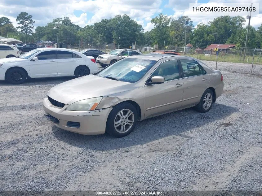 1HGCM56856A097468 2006 Honda Accord 2.4 Ex