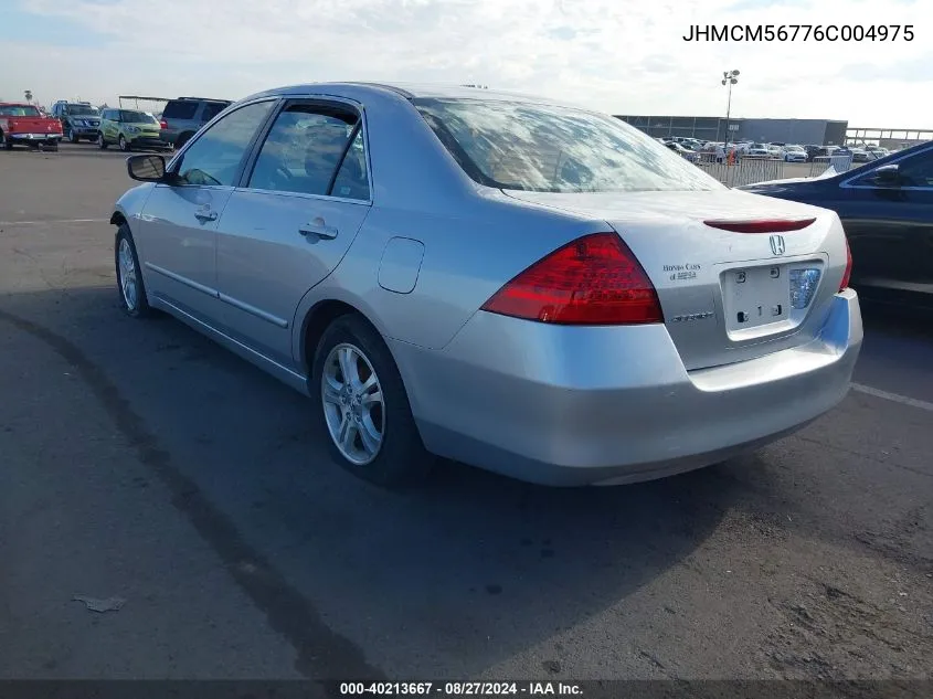 2006 Honda Accord 2.4 Ex VIN: JHMCM56776C004975 Lot: 40213667