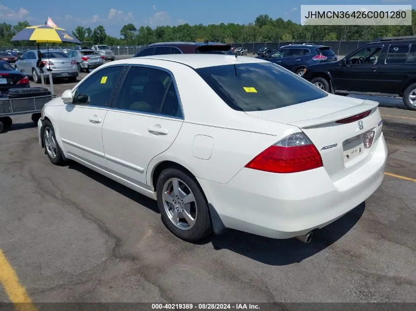 2006 Honda Accord Hybrid VIN: JHMCN36426C001280 Lot: 40219389