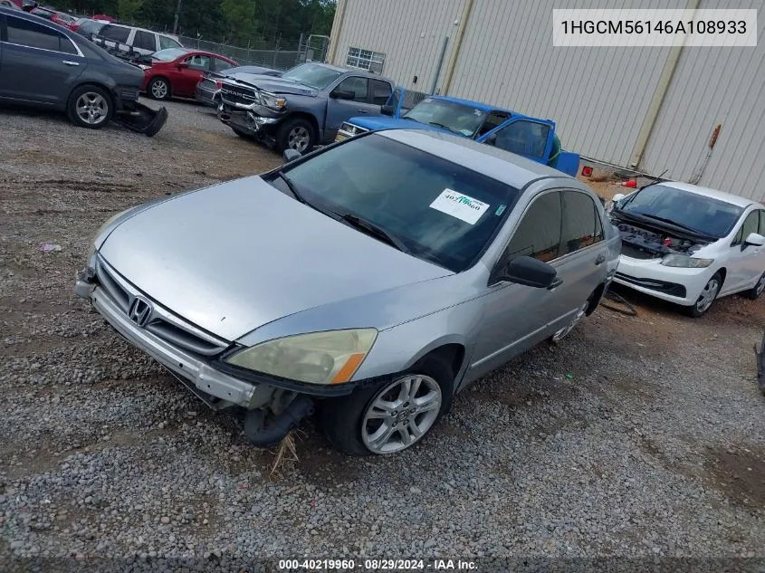 1HGCM56146A108933 2006 Honda Accord 2.4 Vp