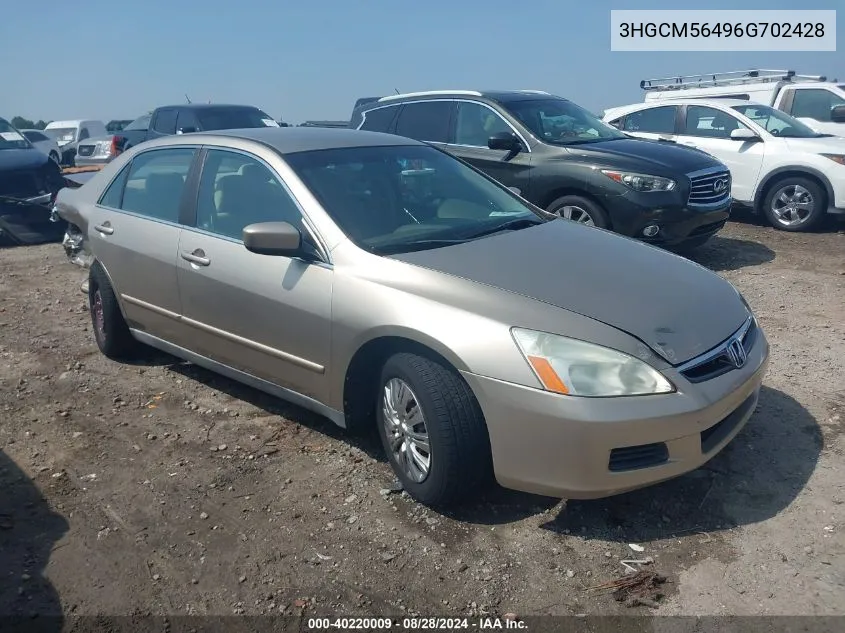 3HGCM56496G702428 2006 Honda Accord 2.4 Lx