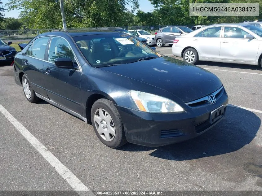 1HGCM56446A038473 2006 Honda Accord 2.4 Lx