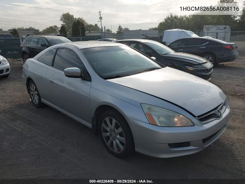 1HGCM82656A008116 2006 Honda Accord 3.0 Ex